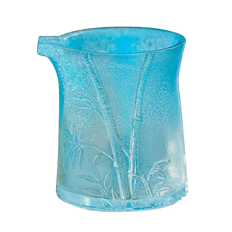 Glazed colored powder roasted glazed bamboo bamboo leaf fair cup cannot boil water