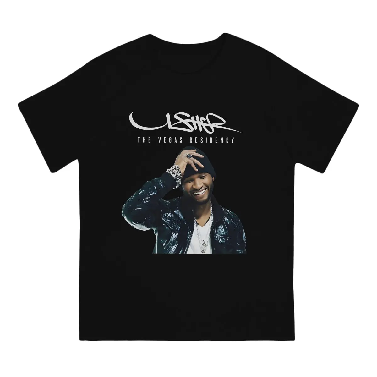 Tour 2023 Men T Shirts U-Usher Vintage Tees Short Sleeve Crew Neck T-Shirt 100% Cotton Gift Idea Clothes