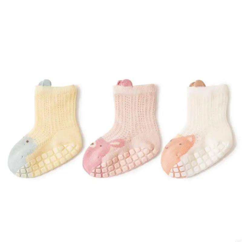 

3 Pairs Socks Mesh Socks Baby Ankle Socks Soft Breathable Cotton Socks Thin Mesh Socks for Toddlers Infant Newborns
