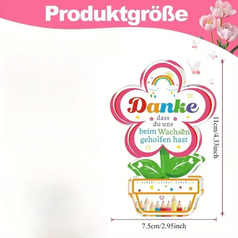 [2D Flat] Acrylic Flower Appreciation Plaque - 