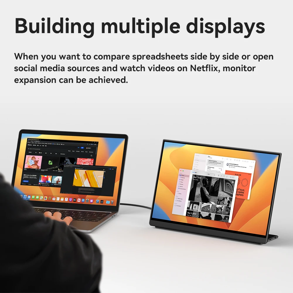 شاشة محمولة لأجهزة الكمبيوتر المحمول Windows Macbook ، سلسلة Om Switch ، FHD ، 60Hz ، من من من من من نوع Om Switch #4