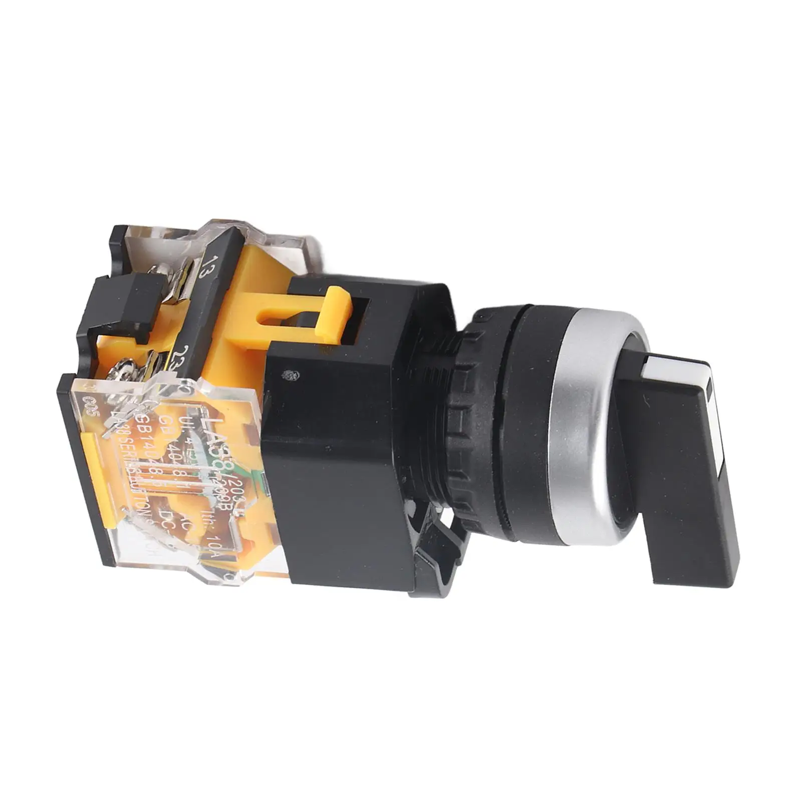 22mm 3-Position Auto Reset Rotary Selector Switch with Handle LA38‑20BX33