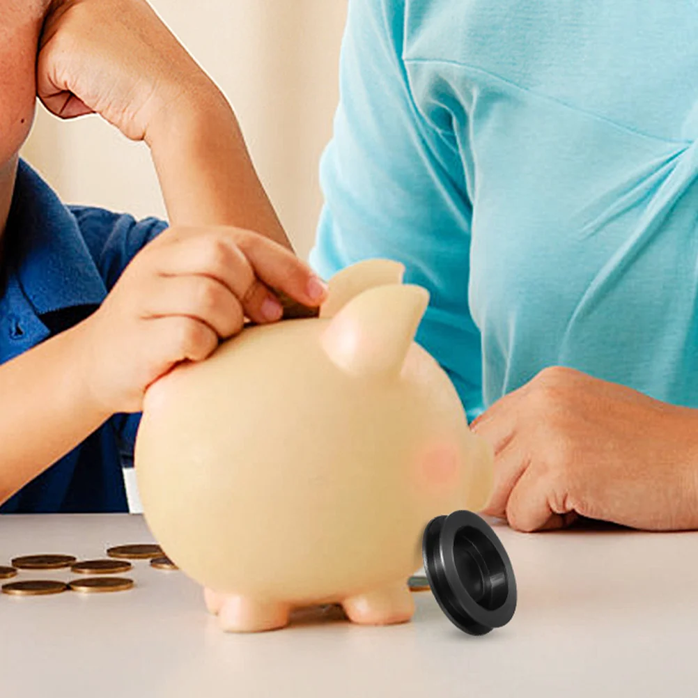 

50Pcs Piggy Bank Rubber Stoppers Replacement Money Box Plugs Durable Bank Hole Seal Saving Jar Closure Black