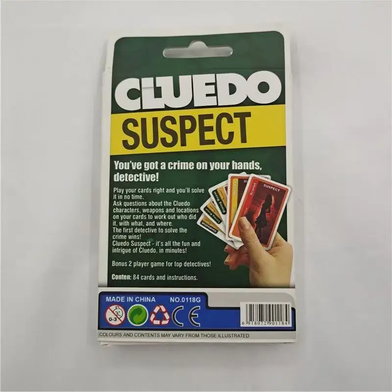 Cluedo Card Game Classic Mystery Game Entertainment Multiplayer Interactieve Kaarten Board Game Cards