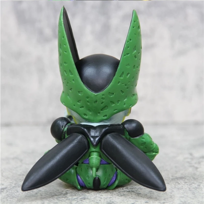 12mc Dragon Ball Z: Troll Cell Flips The Bird (Parodieversie) Anime Figuur Model Standbeeld Collectie Desktop Decoratie Ornament
