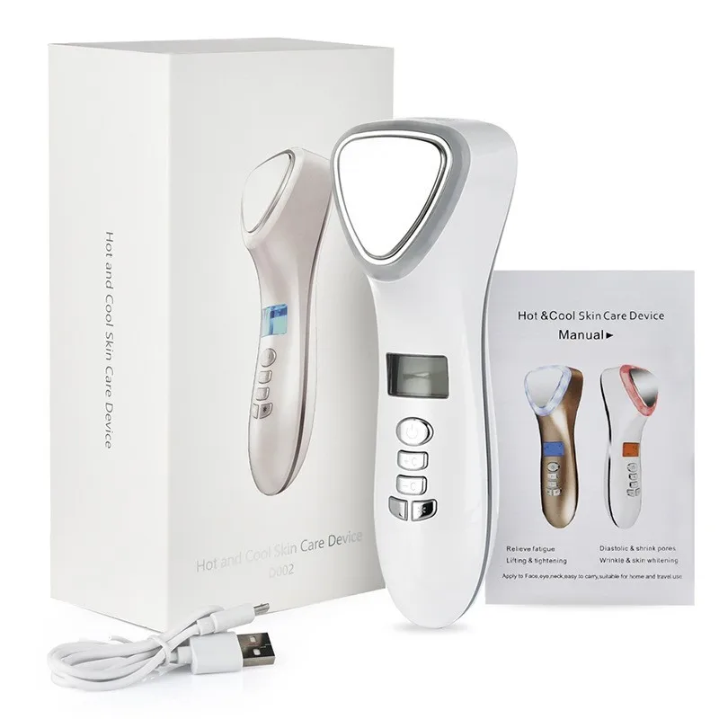 

Cold and hot color light skin rejuvenation beauty instrument ultrasonic iontophoresis cleaning facial instrument
