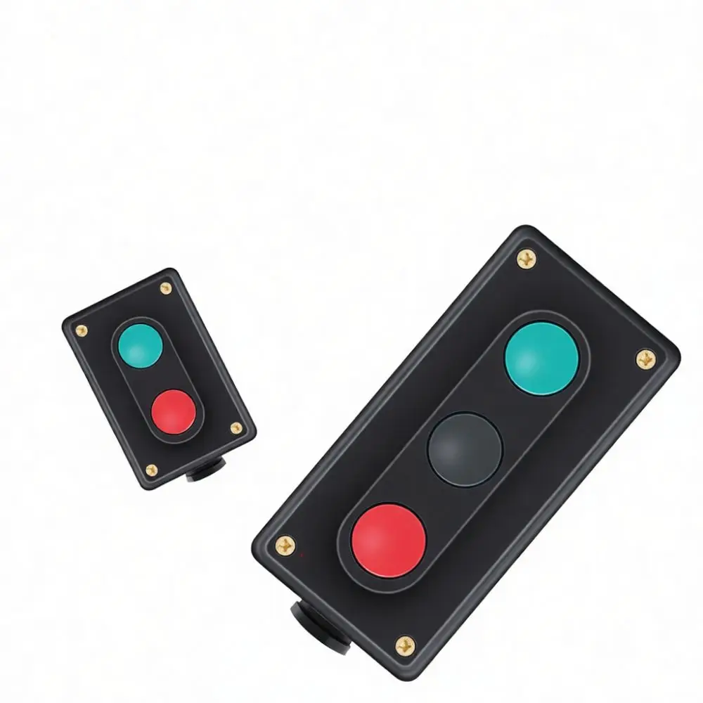 Industrial Machine Control Station LA4 2H Push Button Switch Box Plastic Enclosure Start Stop Mechanism For Automation
