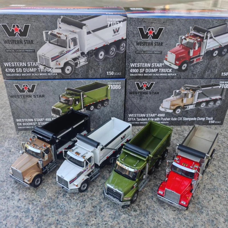

1:50 Scale Western Star Tractor Automatic Dump Truck Transportation Simulation Alloy Model Dispaly Collectible Gift Souvenir