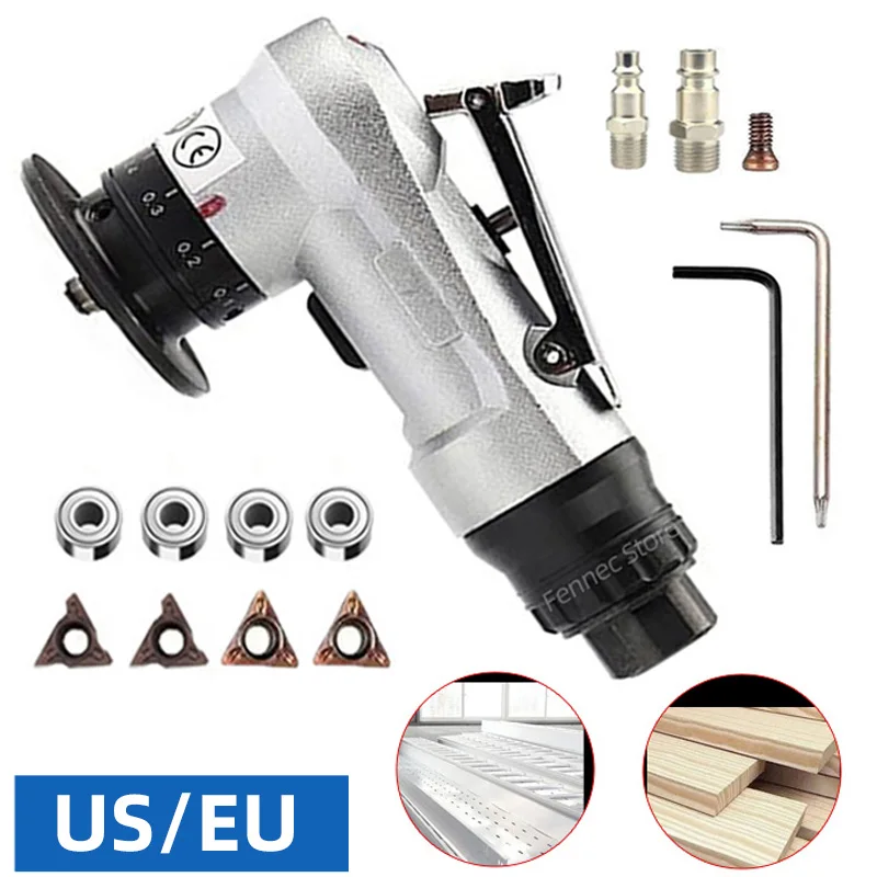 Mini Máquina Pneumática de Chanfre 45 Graus Portátil Metal Aparar a Máquina Ferramentas Pneumáticas Lâminas Rolamentos Kit 30000rpm
