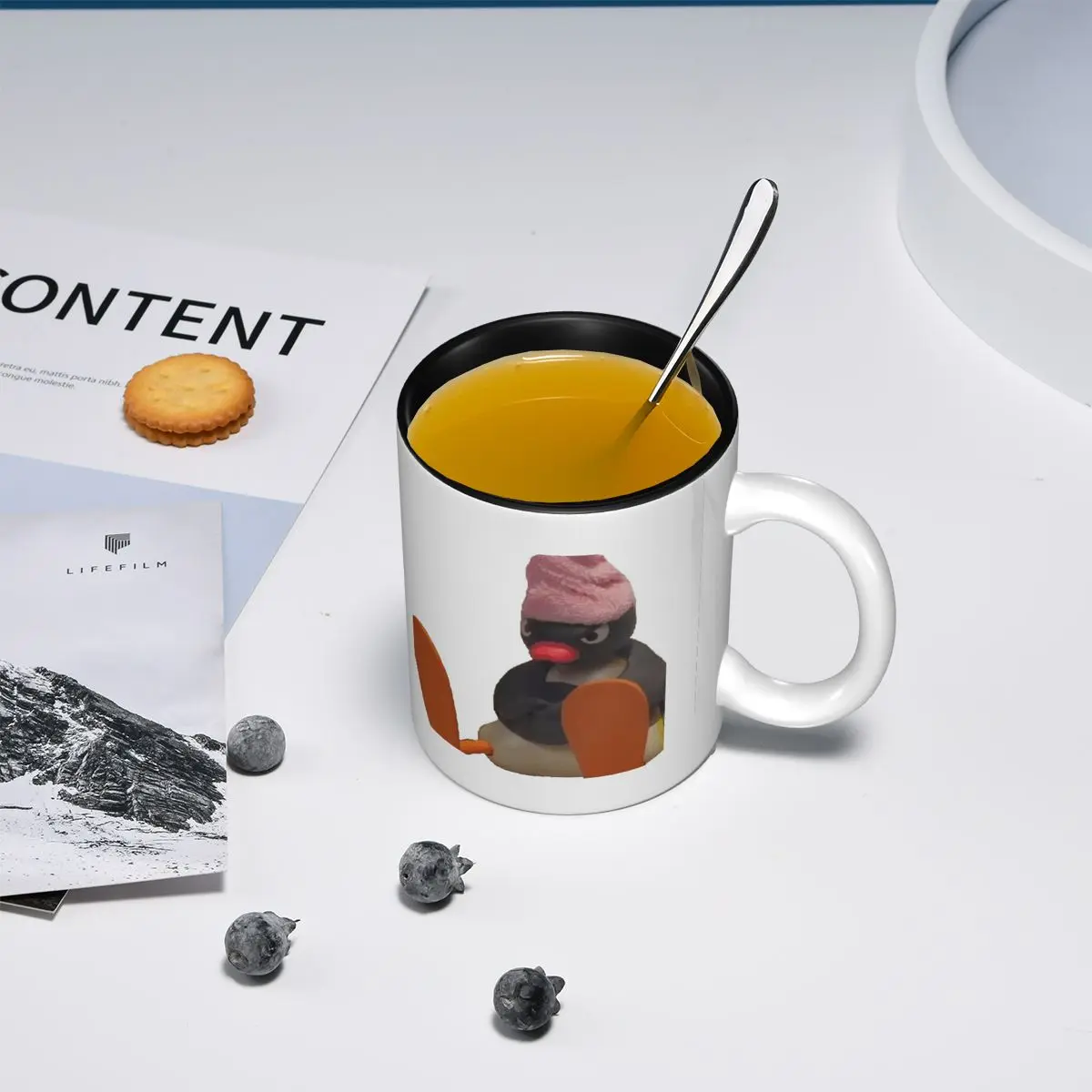 Pingu Mood Shower Series Mug Funny Ceramic Coffee Cups Tea Mugs Milk Cup Drinkware Gift for Woman Man