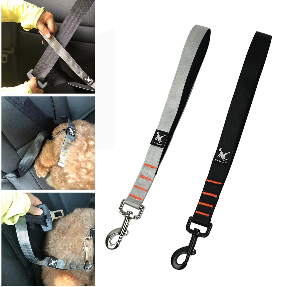 1pcs Short Nylon Dog Leash Pet Car Seat Belt Pet Traction Leash Puppy Dog Walking Rope Durable Dog Accessories Correa Perro