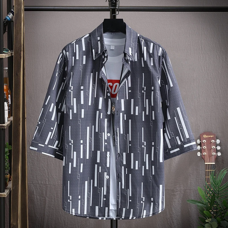 

2026 Summer short Sleeve Shirts Men'S Fashionable Breathable High-Quality Large Size shirts men Loose Versatile Casual Shirt