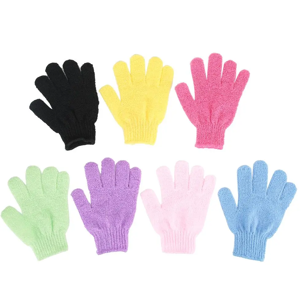 Guantes de baño exfoliantes de 7 piezas para limpieza profunda y masaje de Spa de la piel