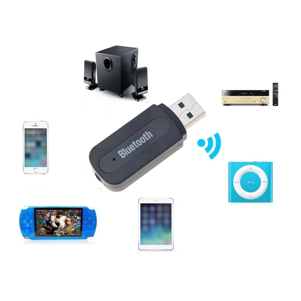USB Bluetooth Receiver Speaker Connector Music Audio Wireless Adapter for 3.5mm AUX Jack for USB Dongle Car Android Mobile Phone