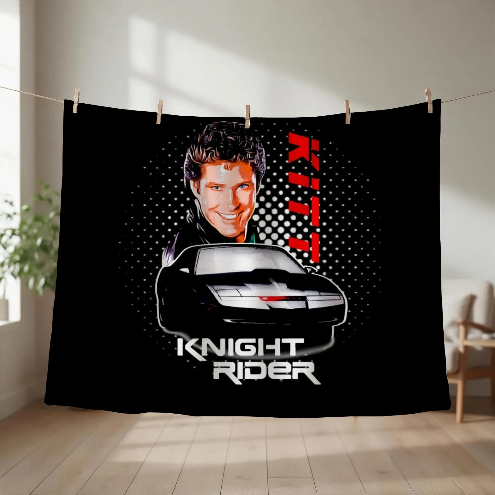 K2000, knightrider Throw Blanket Shaggy Soft Big Hair for babies Blankets