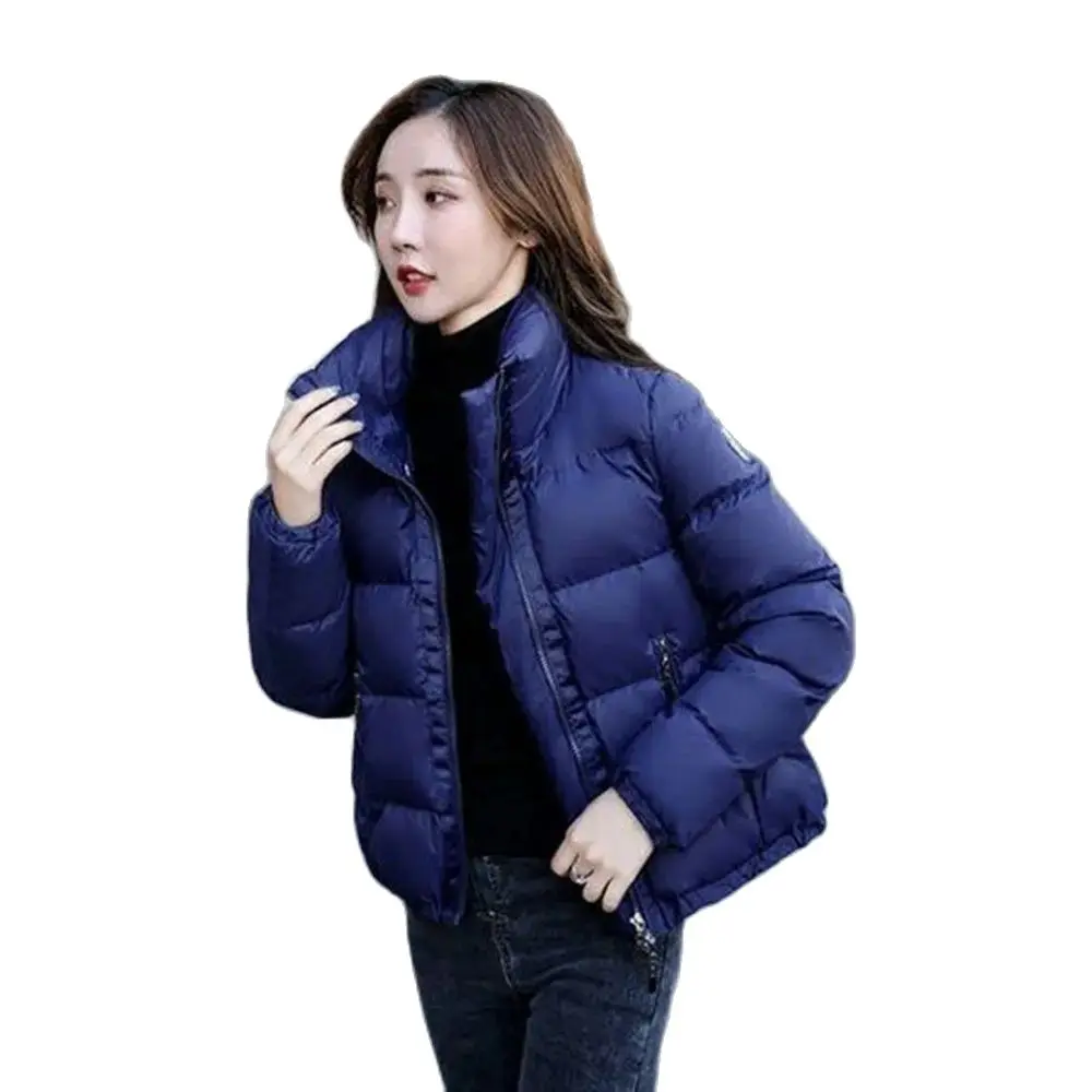 

Short Down Cotton-padded Jacket Female 2024 New Korean Version Of Winter Fashion Thin Temperament Stand Collar Black Coat Tide.