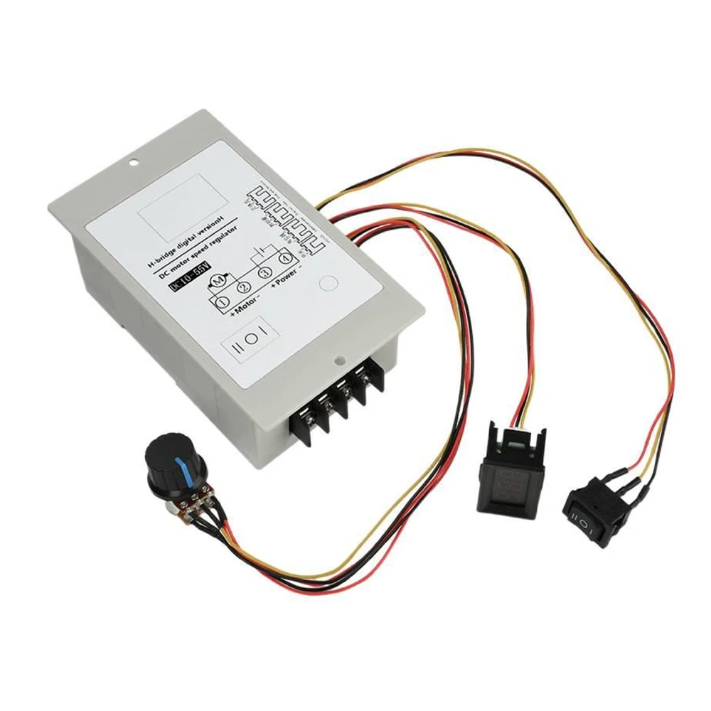 Contrôleur de vitesse de moteur DC10-55V, pont en H, moteur brossé cc 20A, tachymètre numérique, régulateur avant et arrière