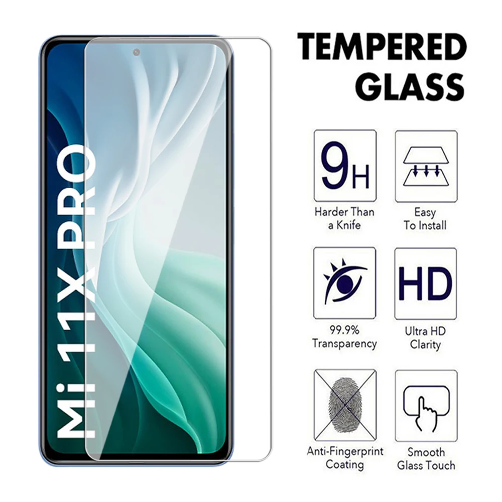 For Xiaomi Mi 14 13 12 11Pro Lite 5G Transparent Tempered Glass For Xiaomi 11i 11X 11T 12T 13T Pro Screen Protective Glass Film