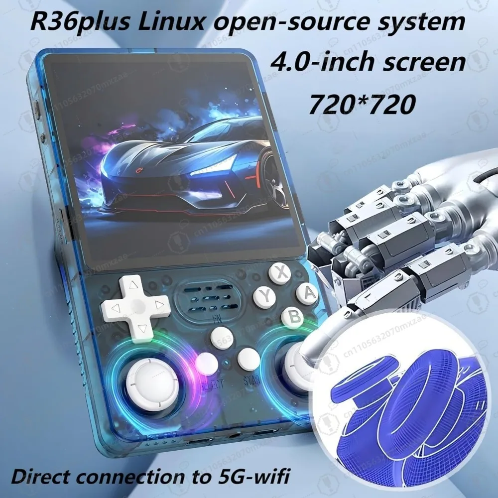 R36s Handheld Game Console, 15000+ Preloaded Games, 4.0 Inch Retro Console with 64GB Storage and 26+ Emulators