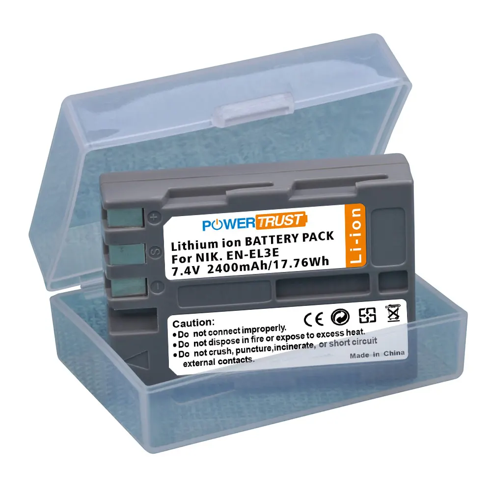 EN EL3 EL3a Batterie EN-EL3e et chargeur LED pour Nikon D70s, D50, D80, D300S, D300, D700, D90, D200