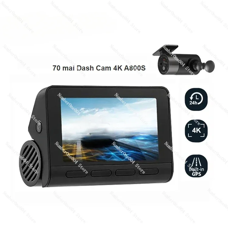 Suitable for 70 mai Car Black Box 70mai dash cam 4k a800s with 70mai RC06 Rear Camera