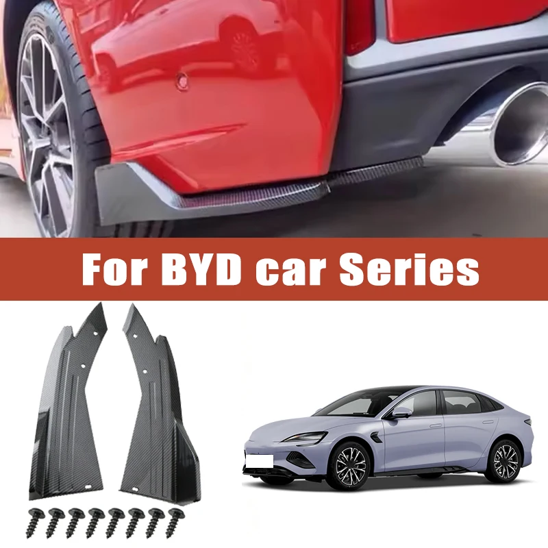 

2pcs Rear Bumper Spoiler Lip Splitter Diffuser Anti-Crash Winglet Car Mod For BYD Atto 3 Dolphin Tang DM Song PLUS Han EV F3 E6