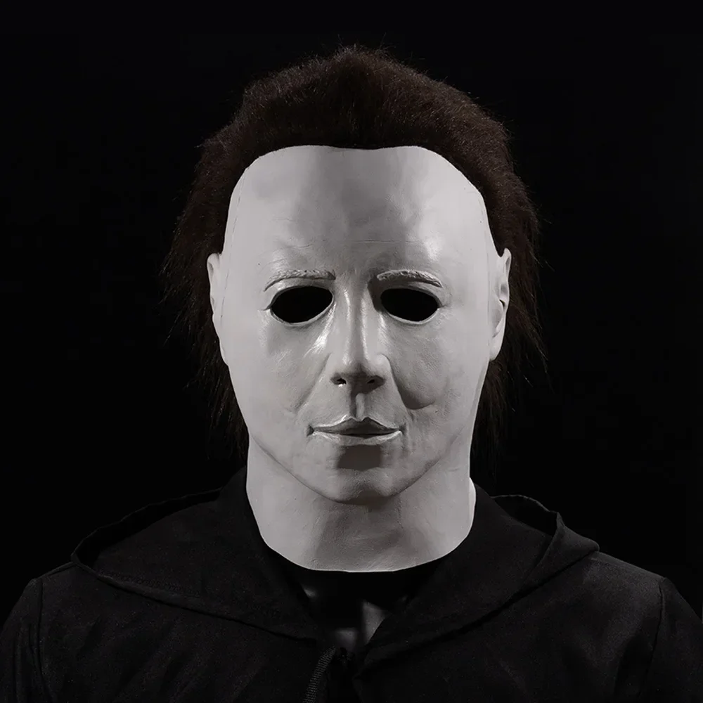 Halloween Cosplay Michael Myers Maschere per feste per lattice Testa intera Spaventoso omicidio horror per maschera per spettacoli teatrali di Halloween per adulti