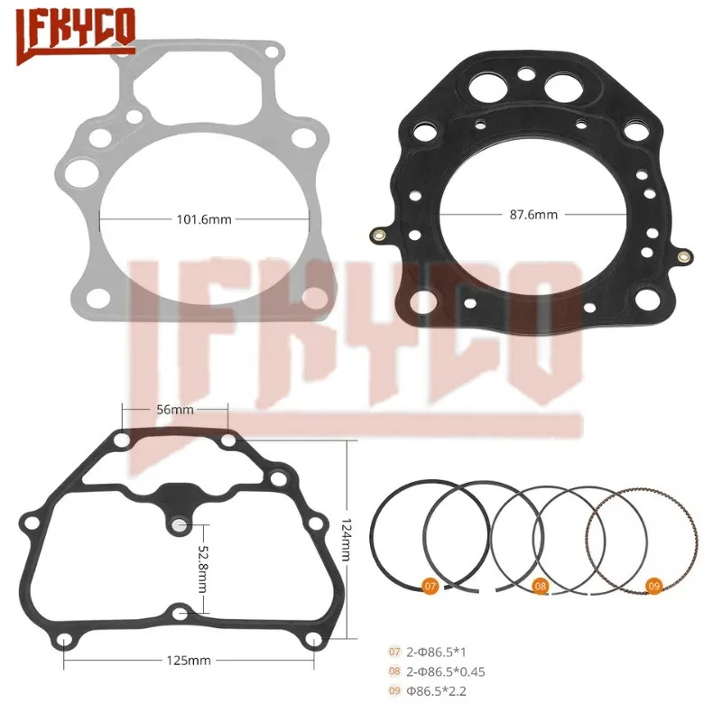 Honda TRX420 Piston Ring Gasket Kit