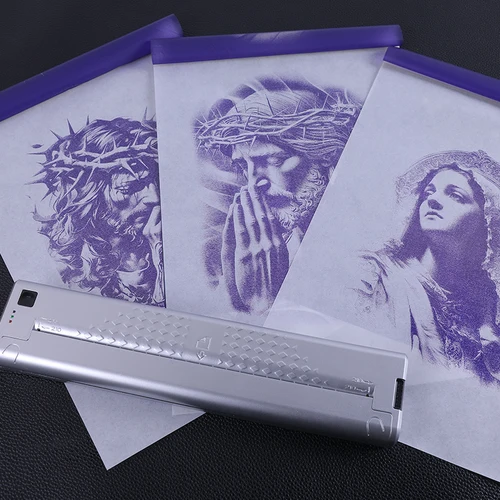 Imagen 2 del producto YILONG 10/20/30/50/100 Uds. Plantilla de transferencia de tatuaje papel de copia papel térmico para accesorios de máquina de transferencia de tatuajes