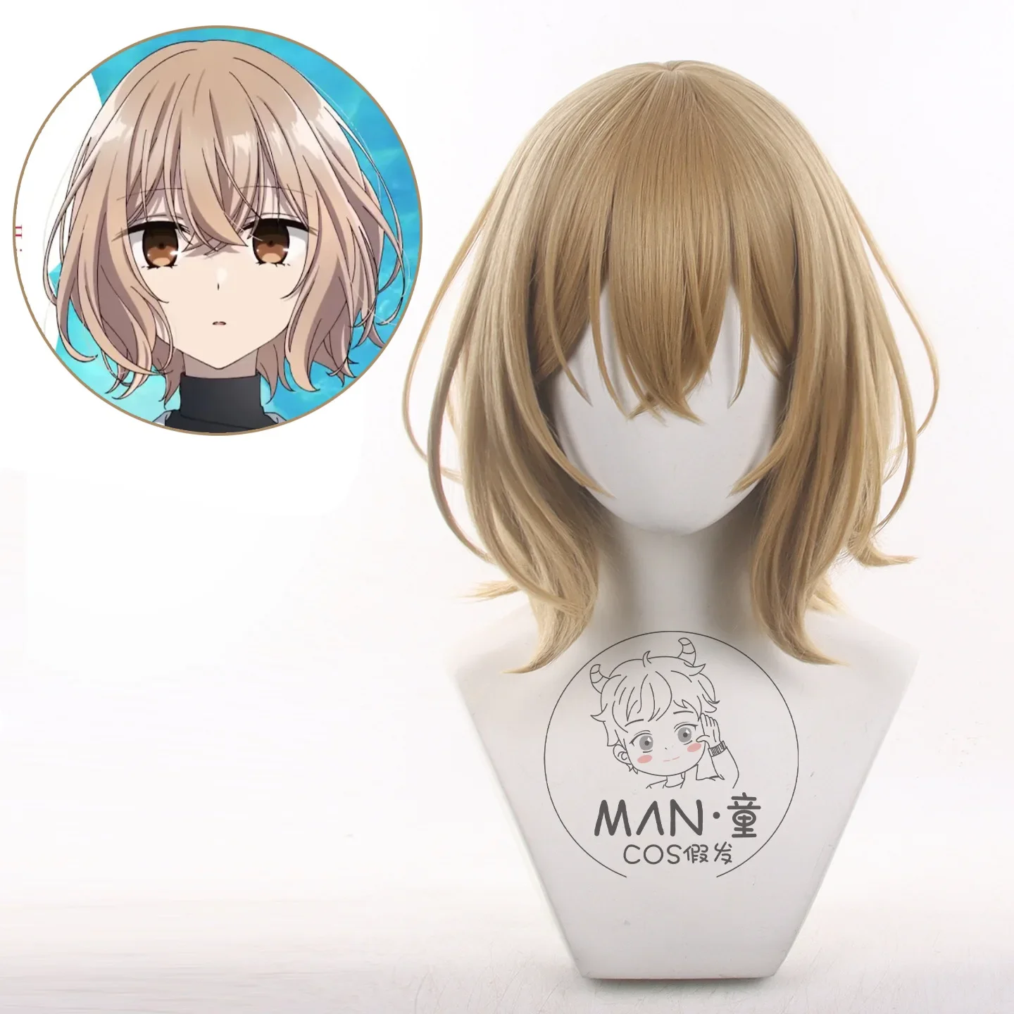 

Хинако Косплей Парик 33 см Короткий Парик Хаки Аниме Термостойкие Синтетические Парики для Хэллоуина Карнавальный Костюм Партии