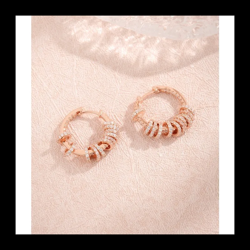 

InsS925 Серебряные простые и милые модные темпераментные высококачественные легкие роскошные новые серьги-гвоздики ювелирные изделия