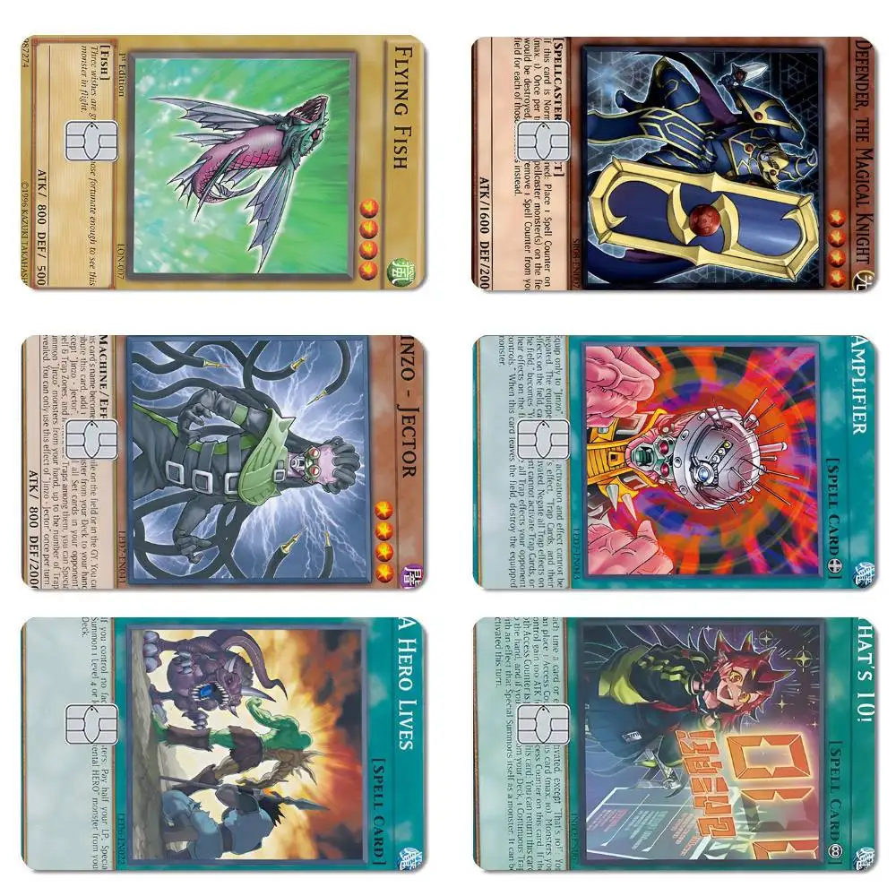 YuGiOh Kreditkarten-Skin-Aufkleber für Bankkarten, Bus- und U-Bahn-Karten, wasserfest, Geschenk für Frauen