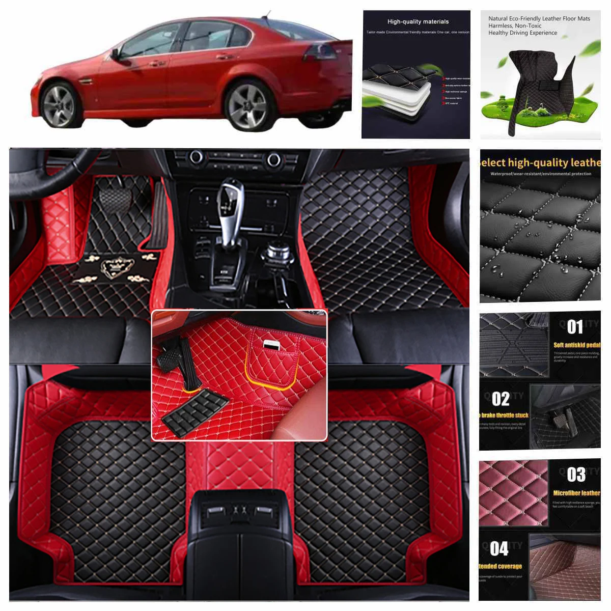 

3D PU-leather Waterproof Custom Car Floor Mats For VW EOS 2005-2016 Years Auto Carpets Accessorie Coche Liners