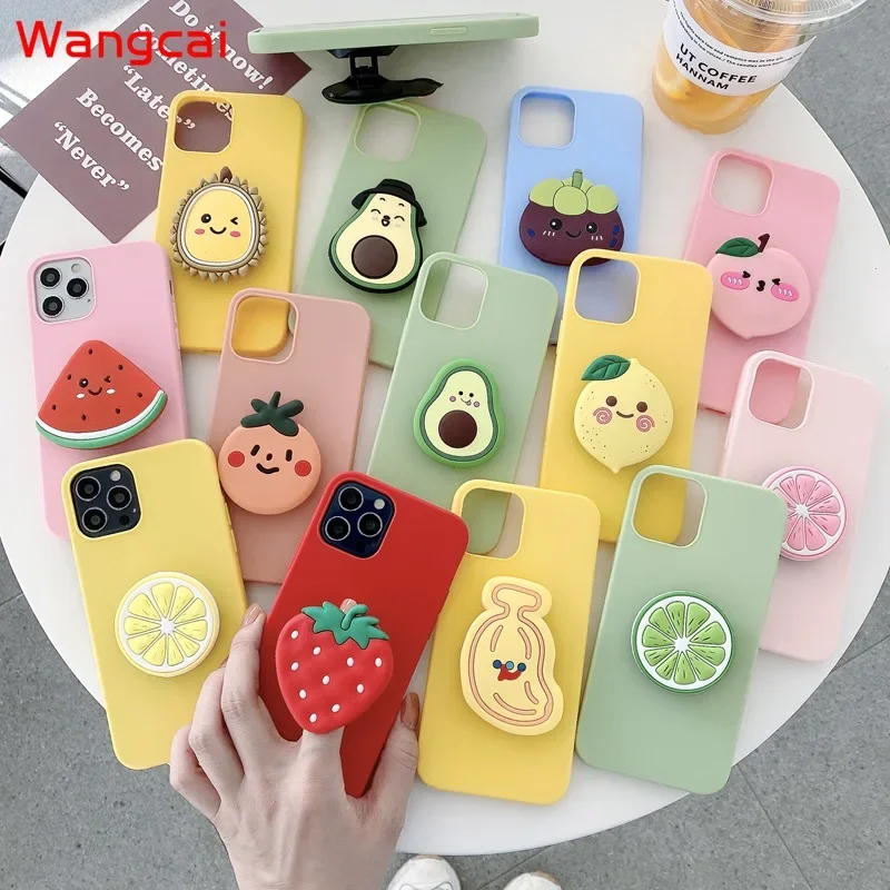 For OPPO Realme C55 10 9 8 Pro Plus 9i 8i 7i C35 C31 C30 C25 Case Fruit Avocado Orange Strawberry Peach Cute Cover