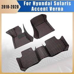 Car Floor Mats For Hyundai Solaris Accent Verna 2020 2019 2018 2017 2016 2015 2014 2013 2012 2011 2010 Auto Interior Accessories