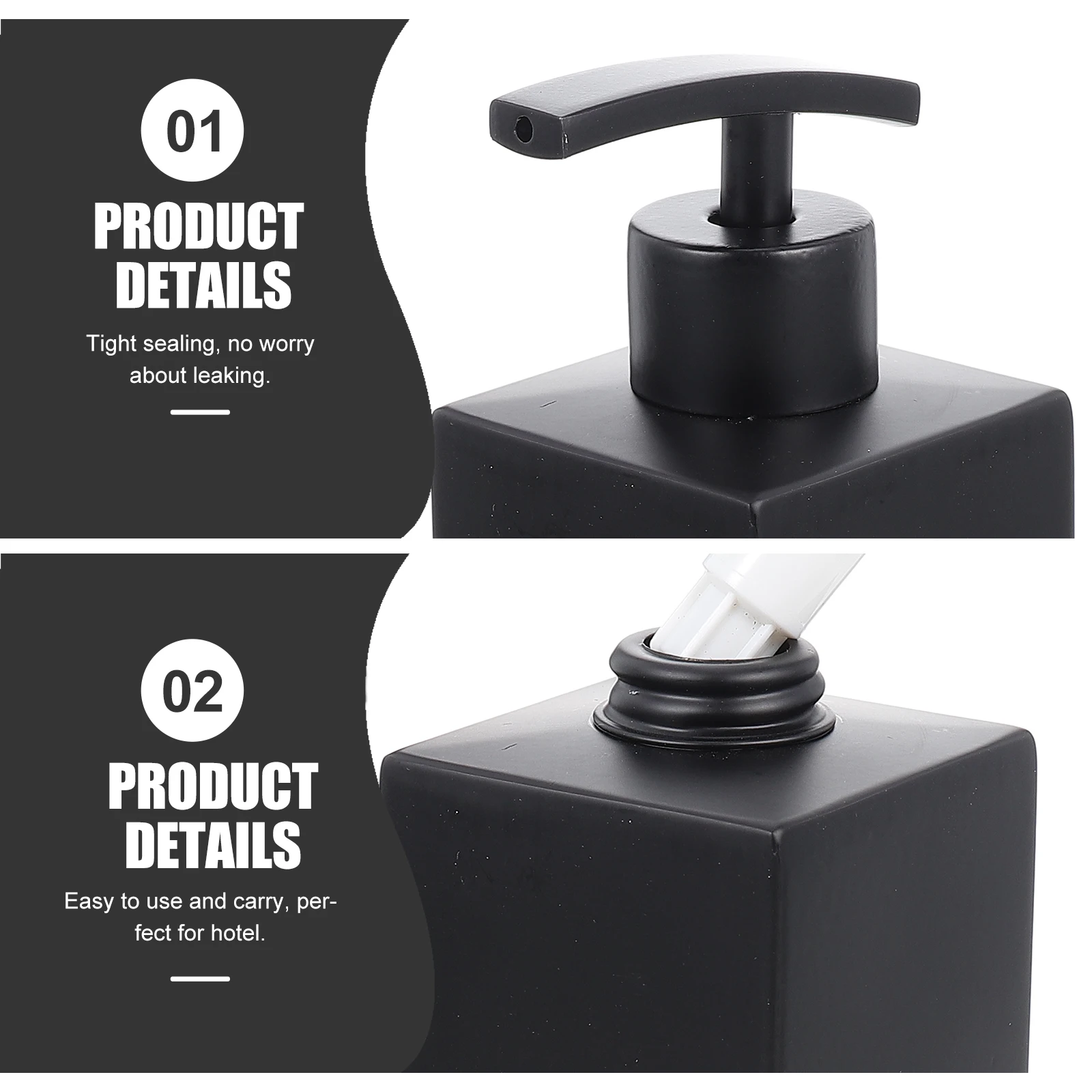 

Soap Dispenser Shampoo Lotion Pump Bottle Bathroom Kitchen Zinc Alloy Large Capacity Lightweight Travel Size Tight Sealing No