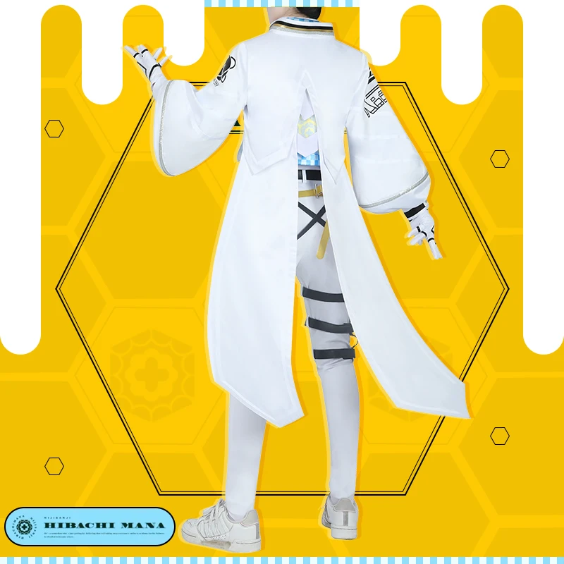 InYOYO Hibachi Mana Cosplay Costume Vtuber Nijisanji Handsome Uniform Game Suit Halloween Party Outfit Any Size S-3XL New 2023