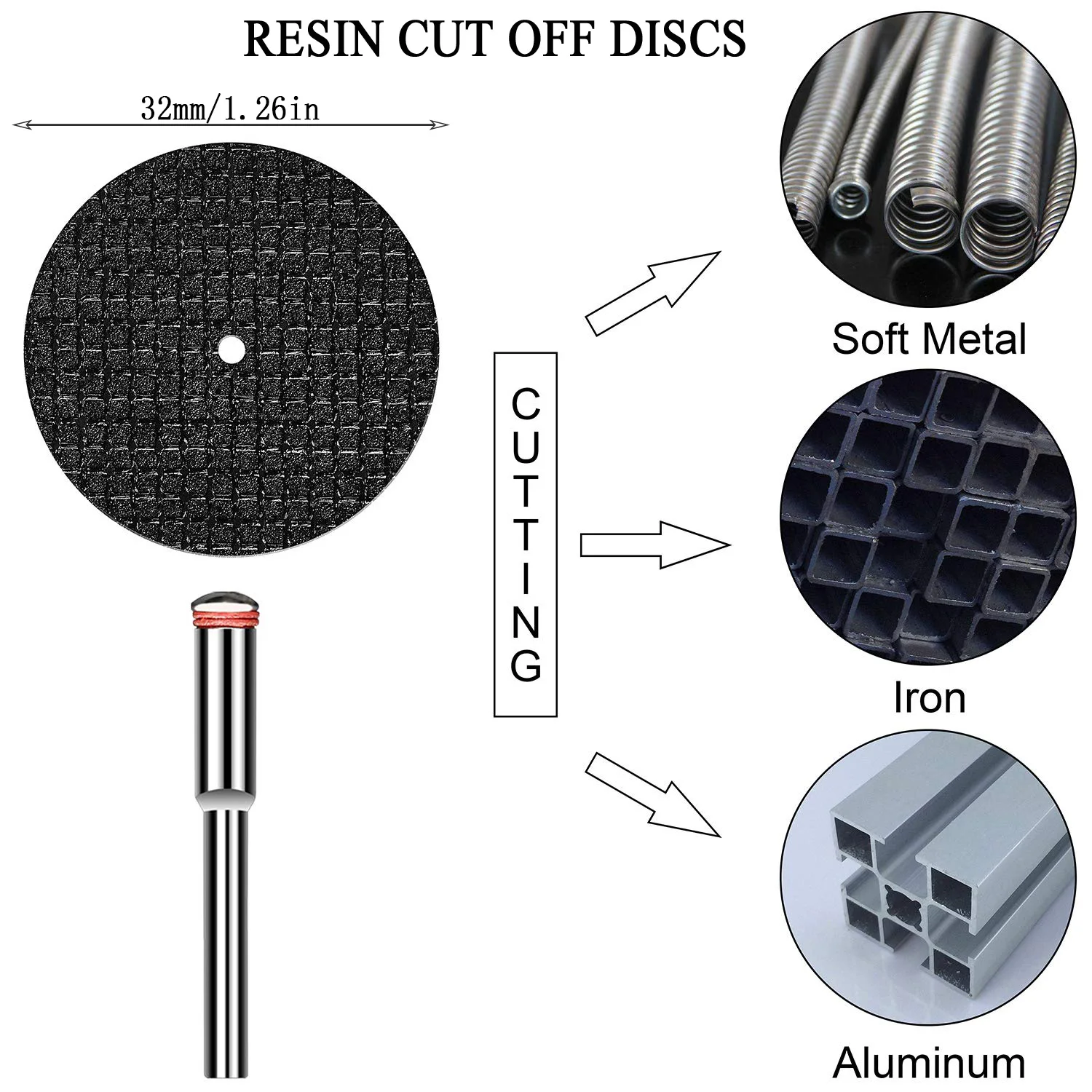 32pcs Cutting Discs Rotary Tool Set Perfect for DIY Crafts/Cutting Wood/Metal/Plastic/Glass & Stone! For Your Dremel Rotary Tool