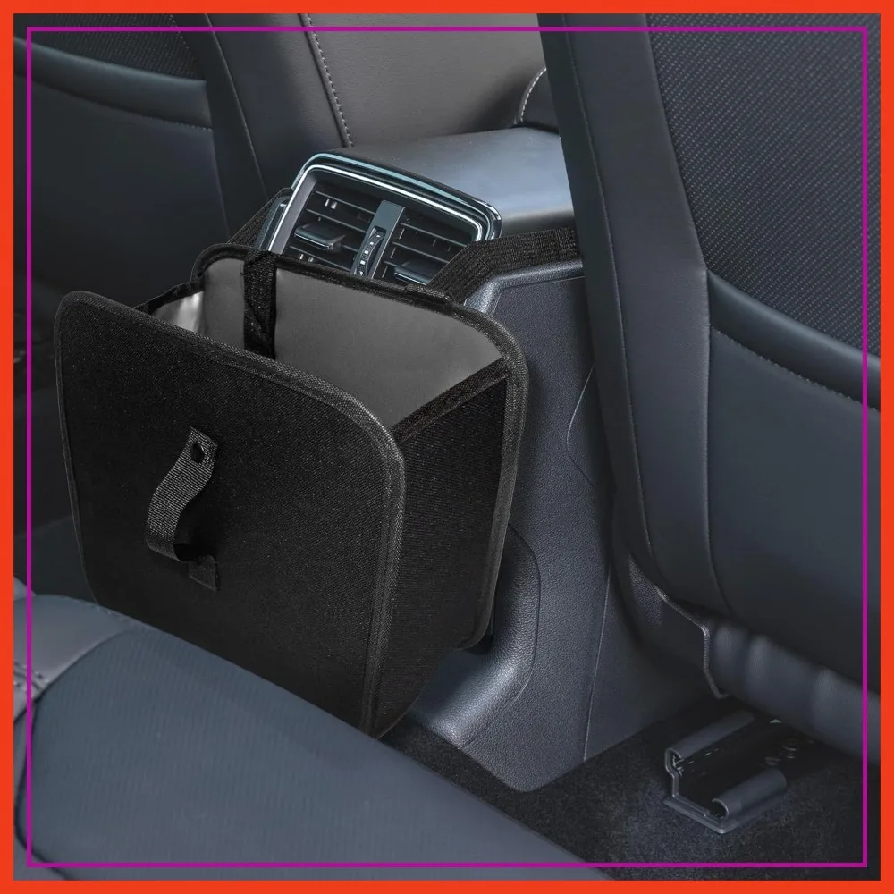 

Car Trash Can, Foldable Leakproof Garbage Bag for Car Seat, 2 Gallons, Interior Accessories