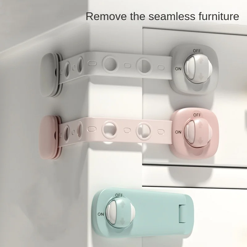 3/6pcsCreative Multifunctional Child Safety Lock Baby Anti-pinch Drawer Lock Toilet Cabinet Door Lock Rotary Switch