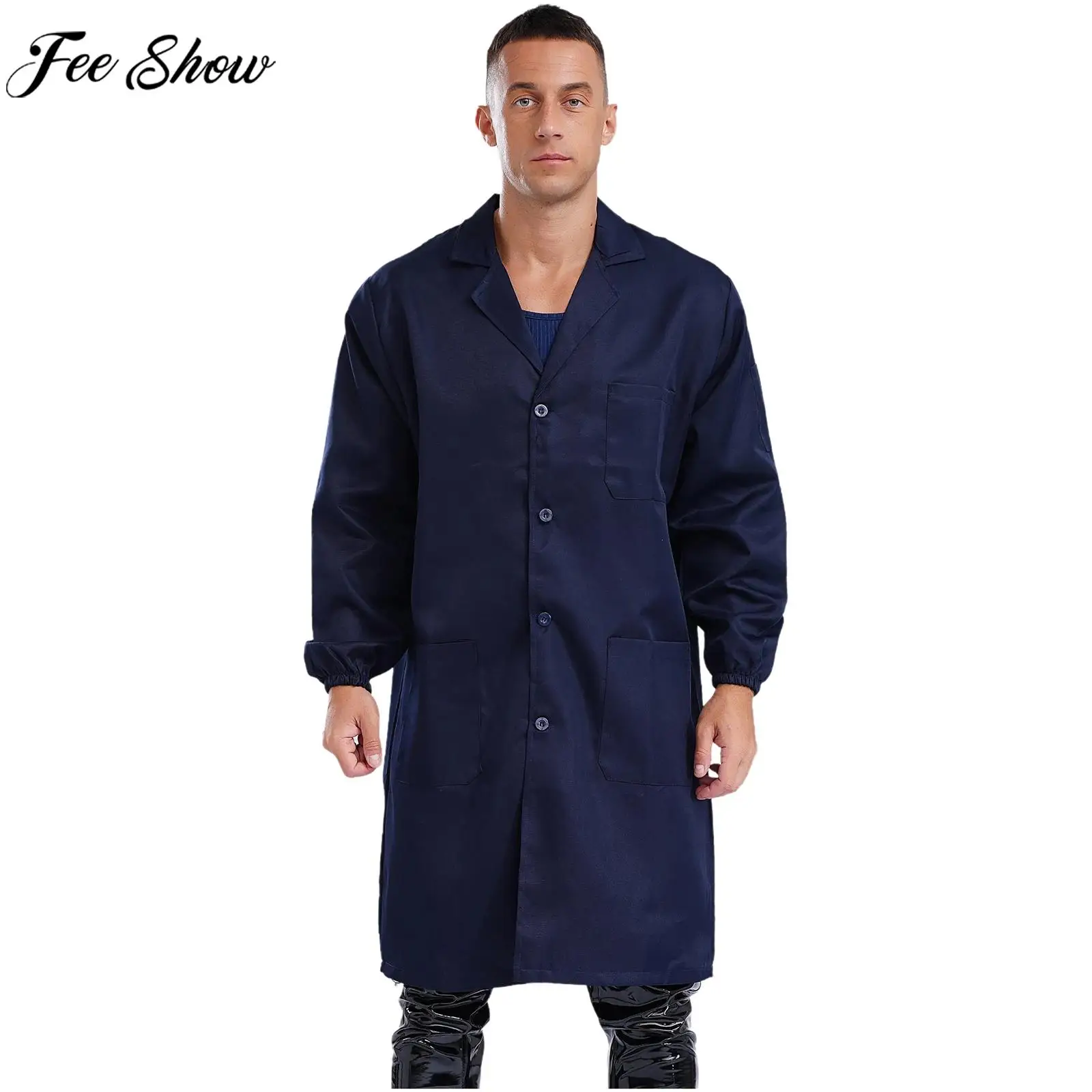 

Adult Wear Resistant Dustproof Work Coat Long Sleeve Workshop Uniform for Labor Protection Construction Maintenance Spray Paint