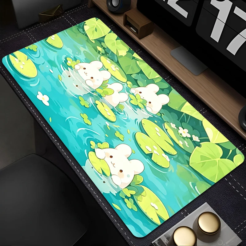 Mouse Pad Soft and cute office desk mat Cute Rabbit Computer Mouse Pads Gaming Mousepad Gamer Extended Desk mat Keyboard Mouse