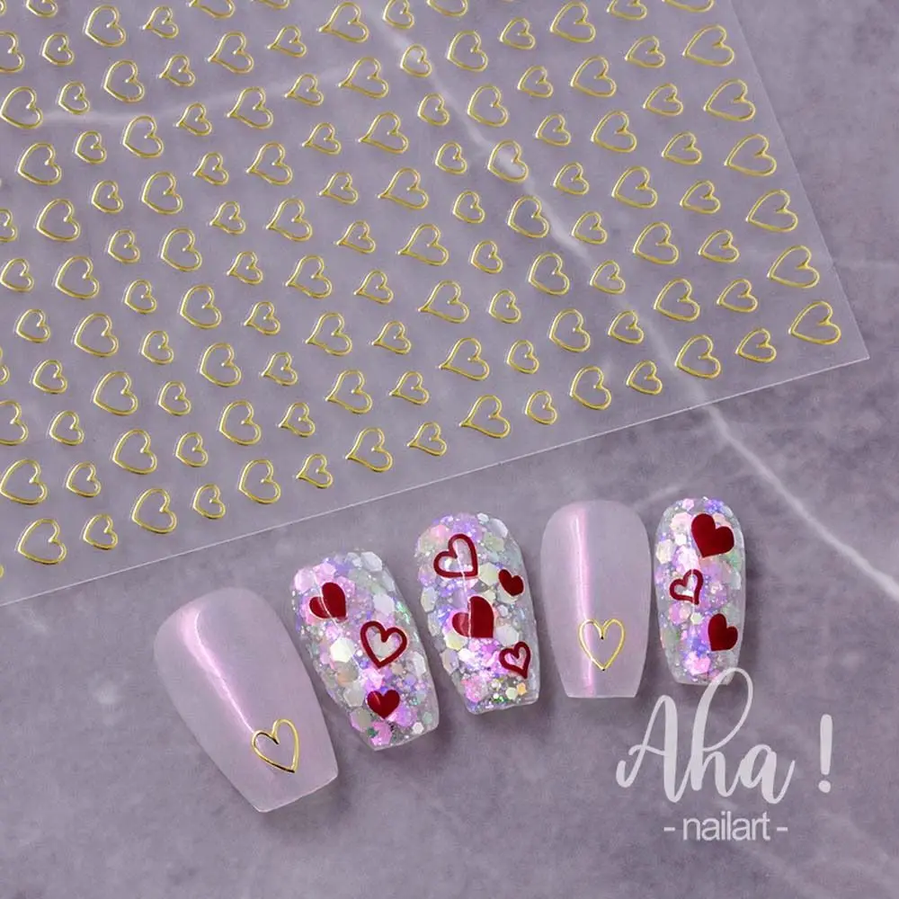 

Nail Art Hollow Heart Self-adhesive Star Heart Nail Stickers Love Heart Nail Decals Manicure Accessories Nail Art Decorations