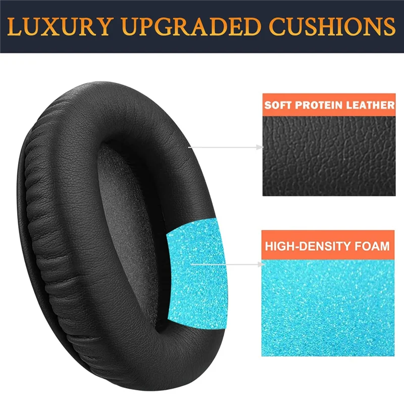 1Pair Foam Ear Pads Cushion Leather Earpad for Sony WH-CH700N (WHCH700N) & MDR-ZX780 (ZX780DC)/MDR-ZX770 Headphones