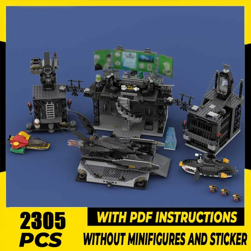 

Строительные блоки Moc, модель Batcave-Movie, технологические кирпичи, сборка «сделай сам», знаменитые сценические игрушки, праздничный набор, подарки