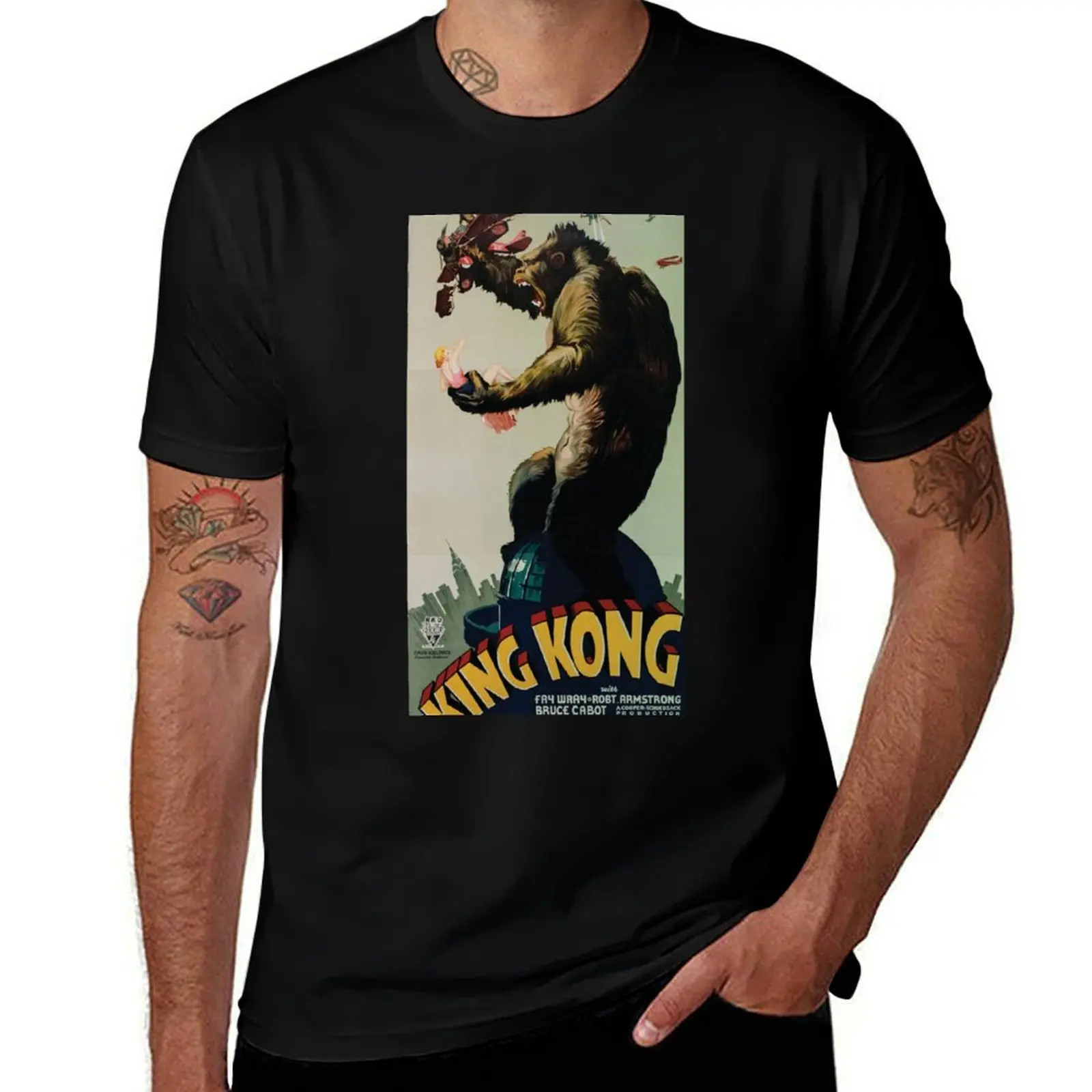 

KING KONG Vintage T-Shirt tshirts personalised vintage clothes Luxury man shirts graphic tee Men's clothing