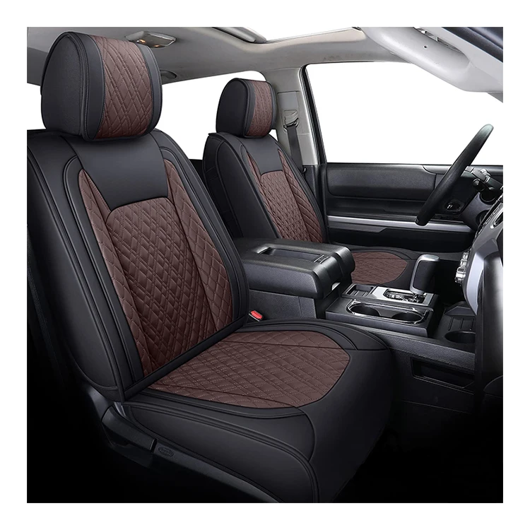 High Quality Leather Original Custom Car Seat Covers for 2008-2021 Toyota Tundra Full Set Leather Car Seat Covers