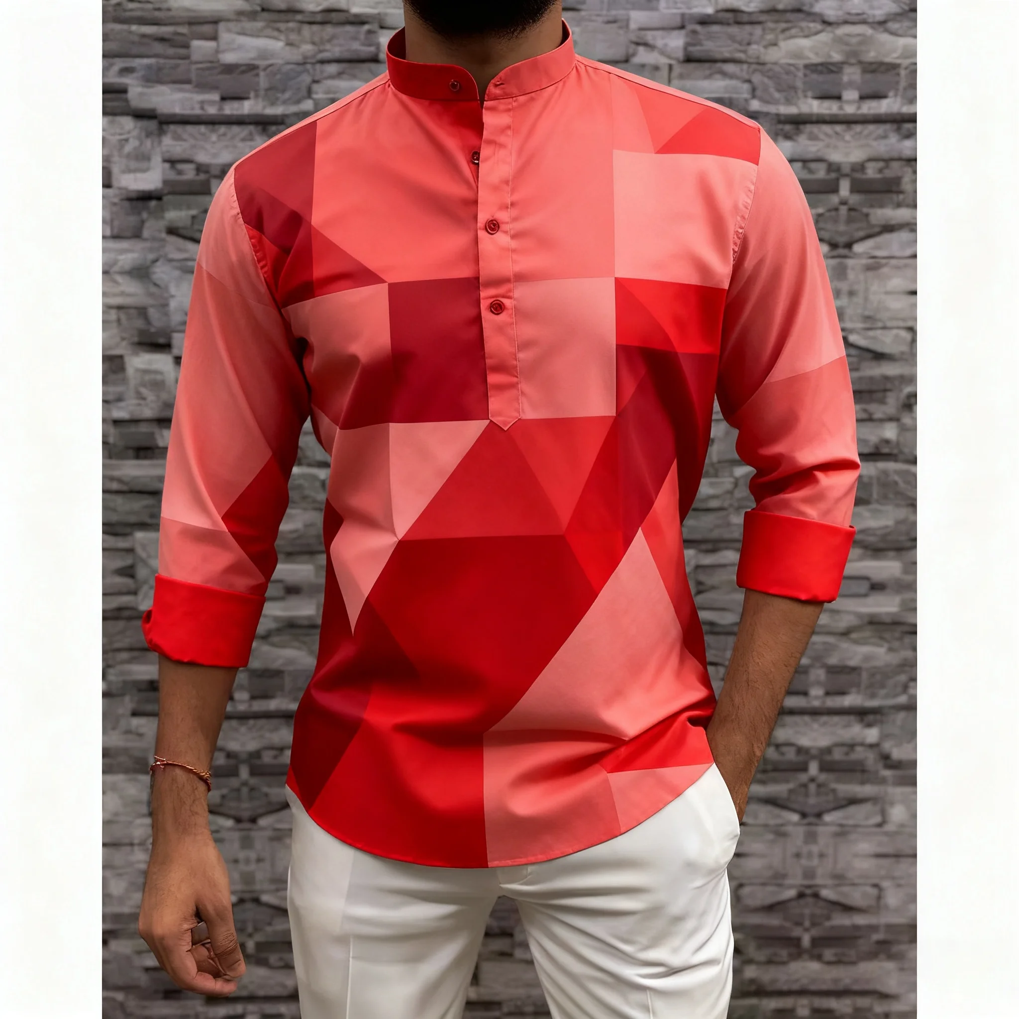 قميص إسلامي للعيد مطرز بخطوط مرقعة جوبا عبايات فضفاضة غير رسمية 2026 ملابس إسلامية للرجال