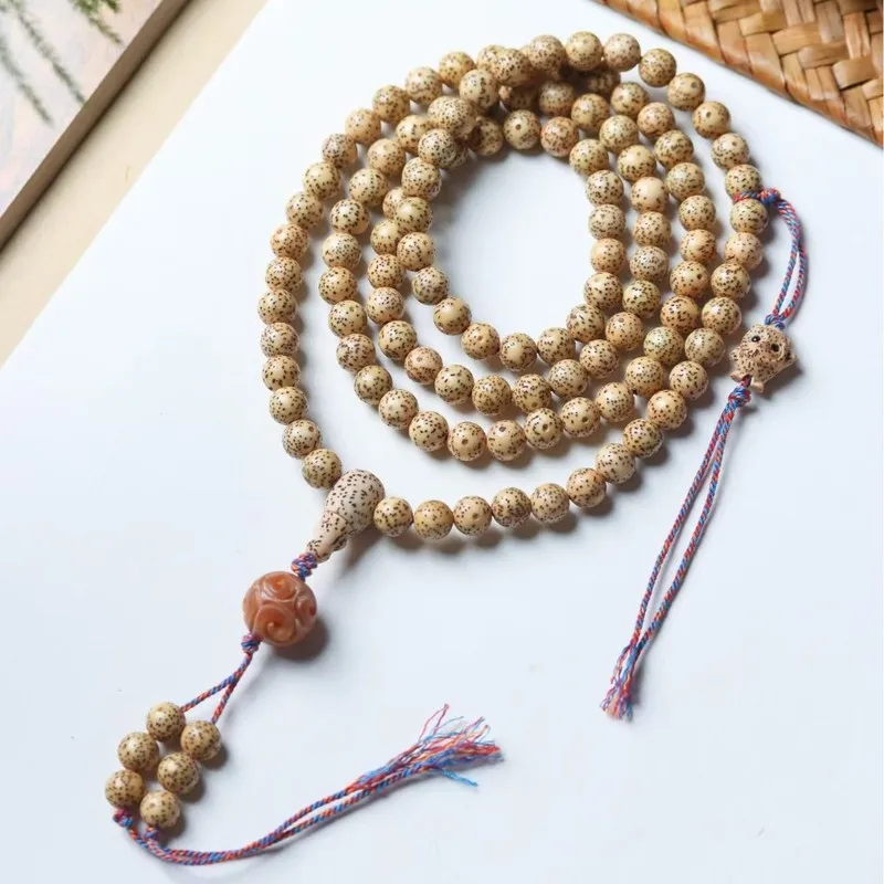 Natural Chen Seed Moon Bodhi Round Bead Bracelet