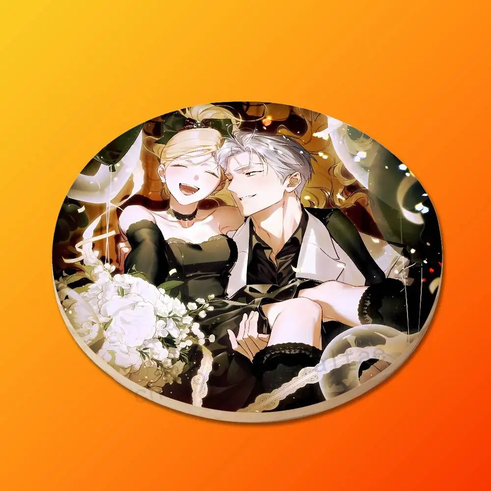 How To Win Comics My Husband Over Round Wooden Coasters Heat-Resistant Anti-slip for Drinks Tea,Coffee Home Decor Gift